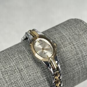 Armitron Now Watch Womens 17mm Two Tone Faceted Bezel Elegant New Battery